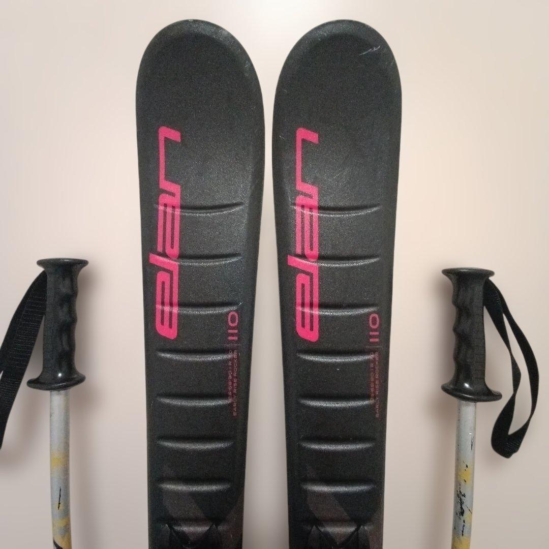 ELAN エラン MAXX 110cm☆ストック 90cm ジュニアスキーセット