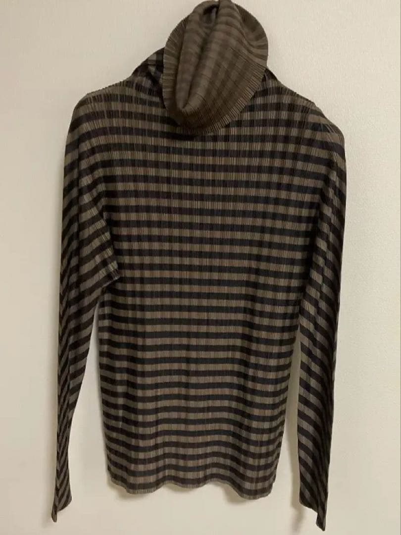 プリーツプリーズ 長袖 カットソー 長袖 ハイネック シャツ