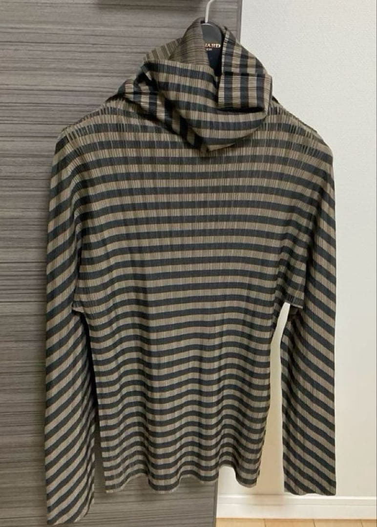 プリーツプリーズ 長袖 カットソー 長袖 ハイネック シャツ