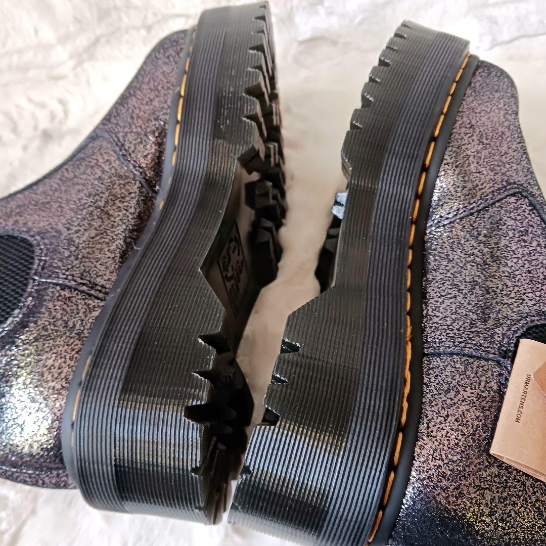 新品　Dr.Martens　サイドゴアブーツ　ボア　厚底　 ブラック　24cm