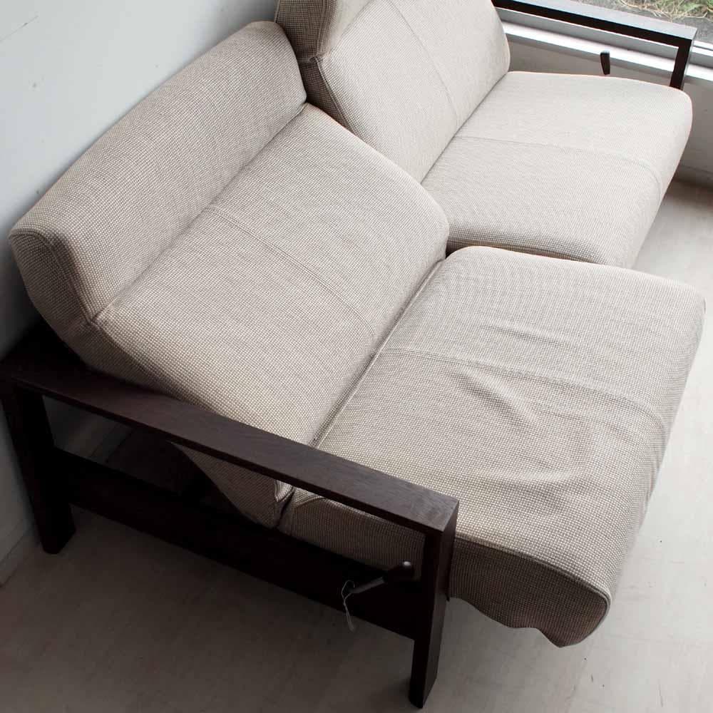 カリモク リクライニングソファ 2人掛けワイド ファブリック ZR24205