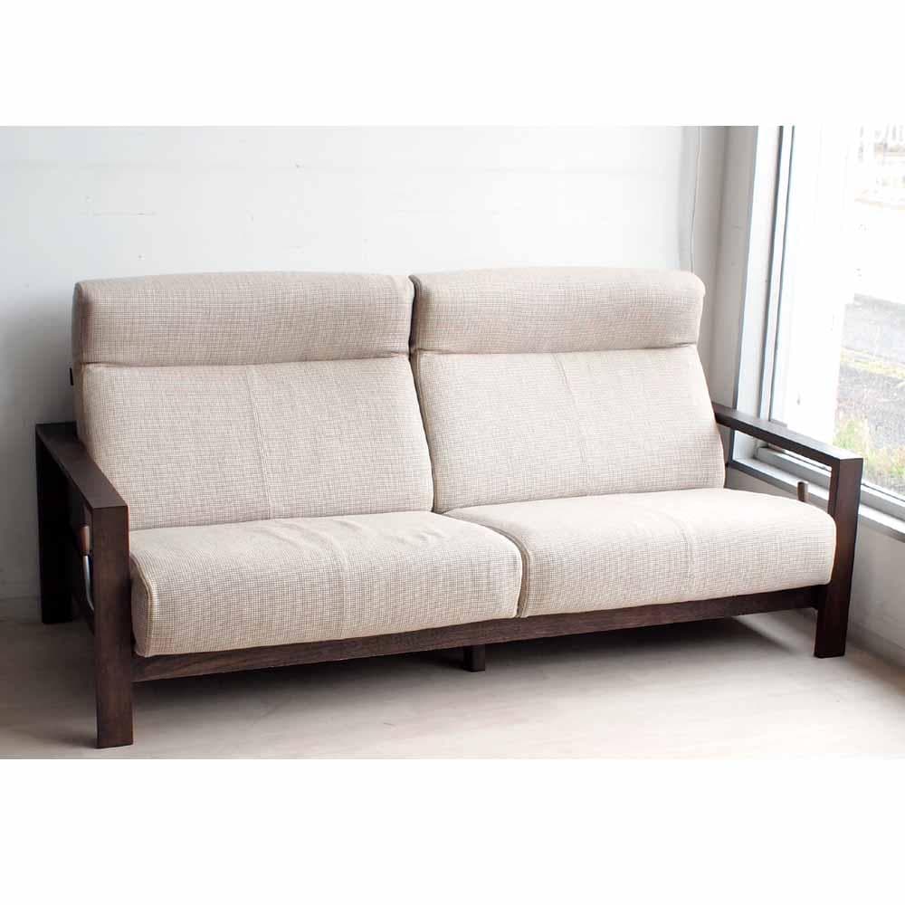 カリモク リクライニングソファ 2人掛けワイド ファブリック ZR24205