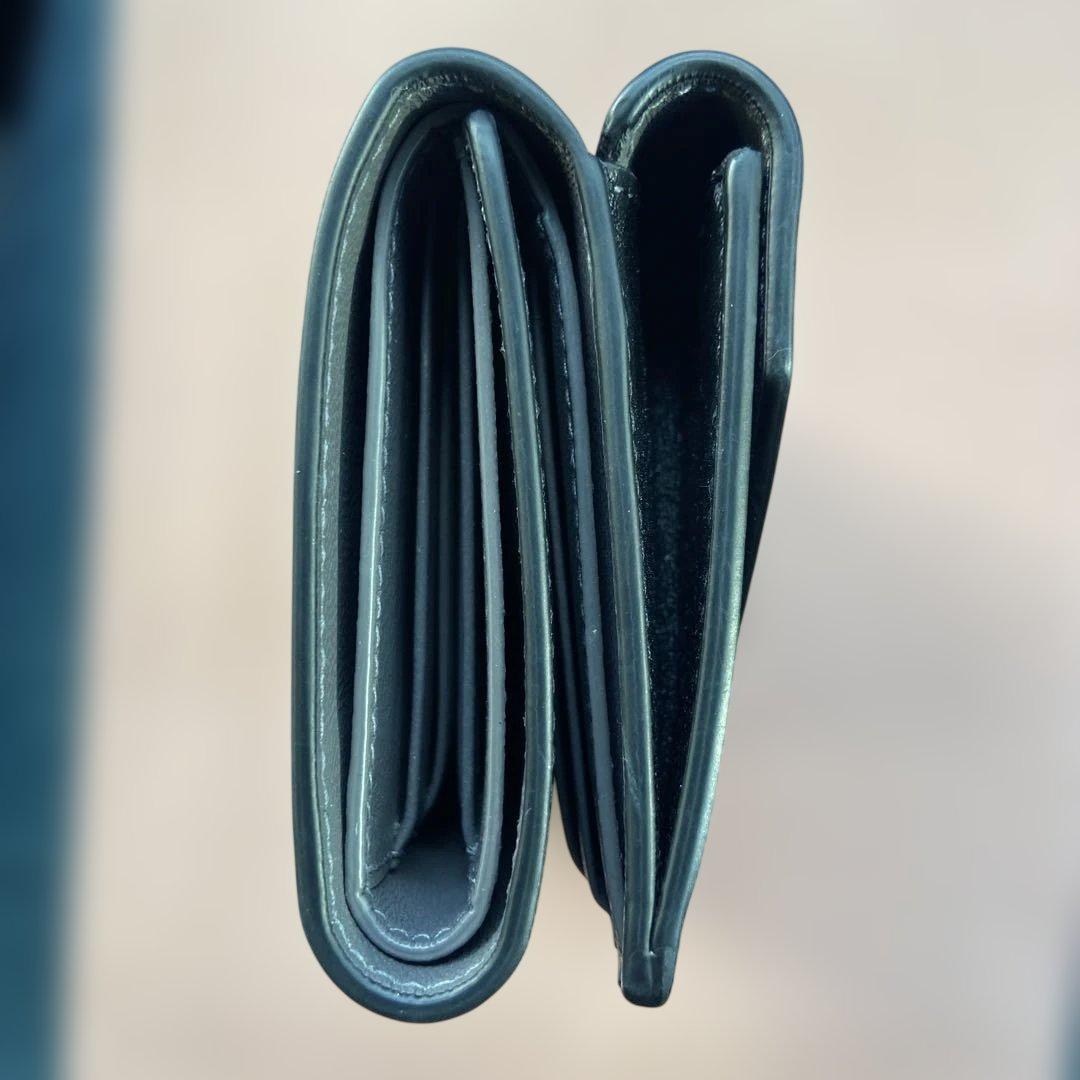 Pyon　美品　BALENCIAGA 三つ折り財布　黒×グレー