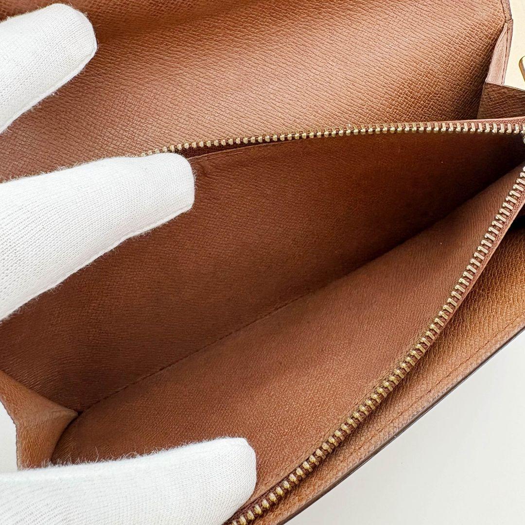 【美品】ルイヴィトン ポルトモネ クレディ モノグラム 長財布 折り財布 サラ