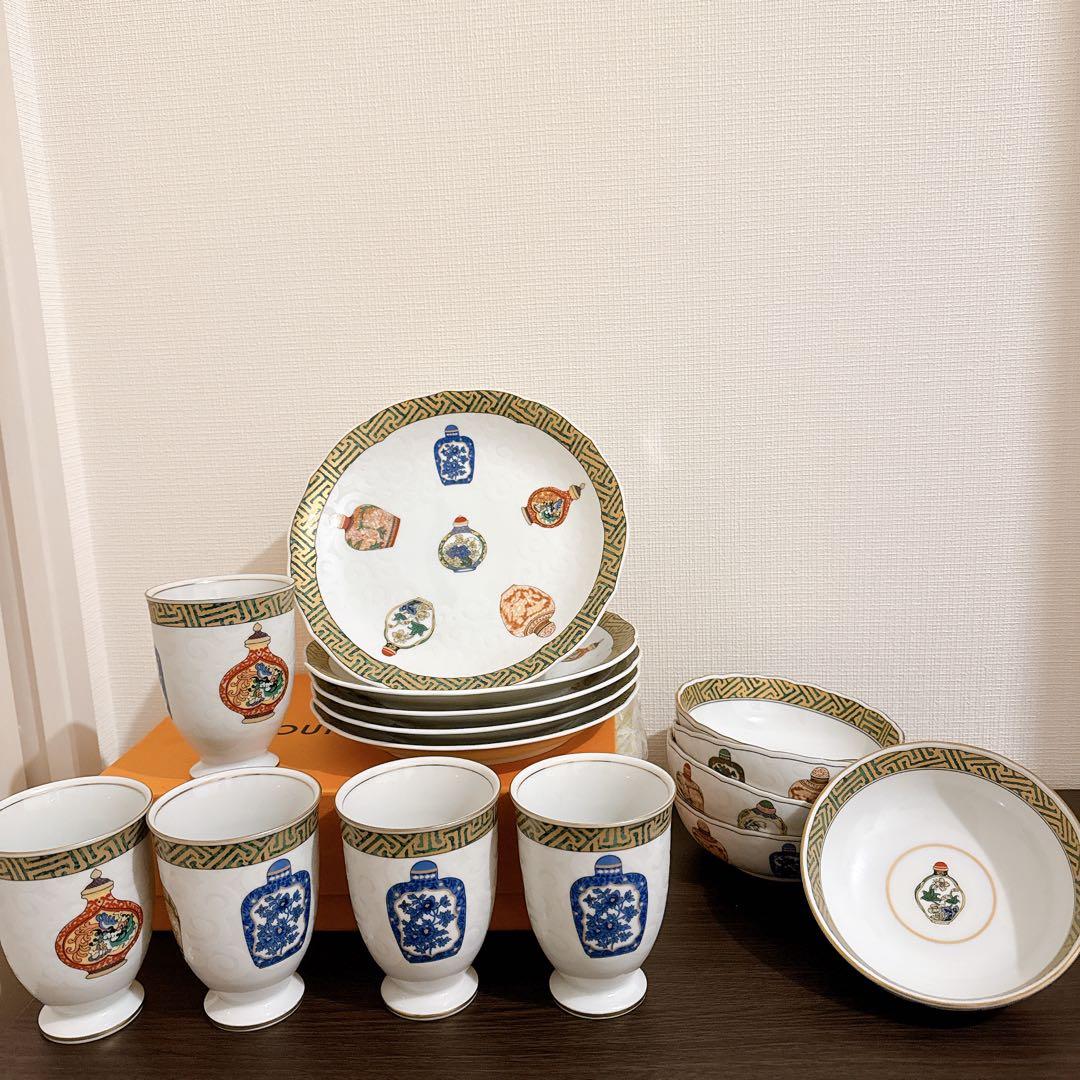 チャイナシーズ　チャイニーズボトル　中皿 中鉢 フリーカップ　各５セット