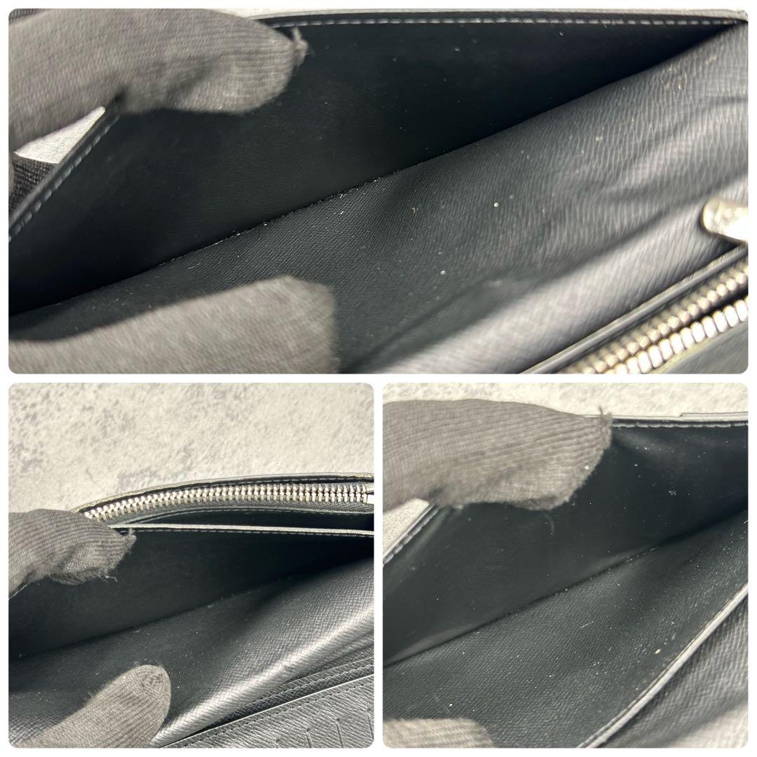 美品 ルイヴィトン ポルトフォイユ ブラザ タイガ 二つ折り財布 黒 メンズ