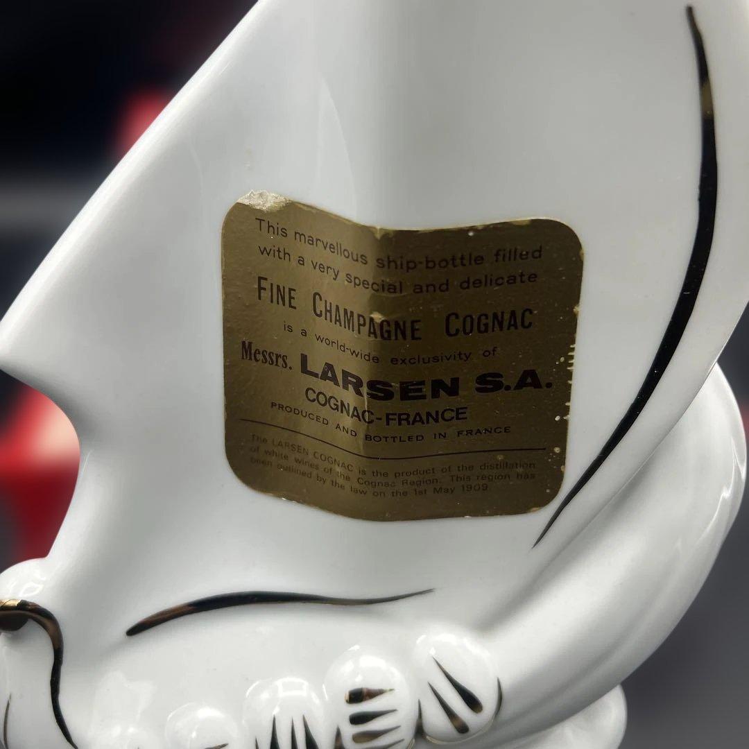 ラーセン コニャック シップボトル 白磁 金彩 箱付 古酒