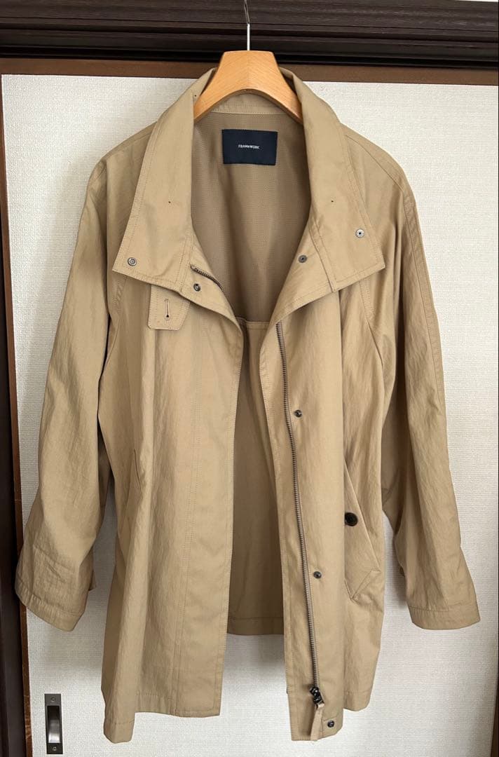 【美品】FRAMeWORK 撥水テントラインコート(38サイズ)