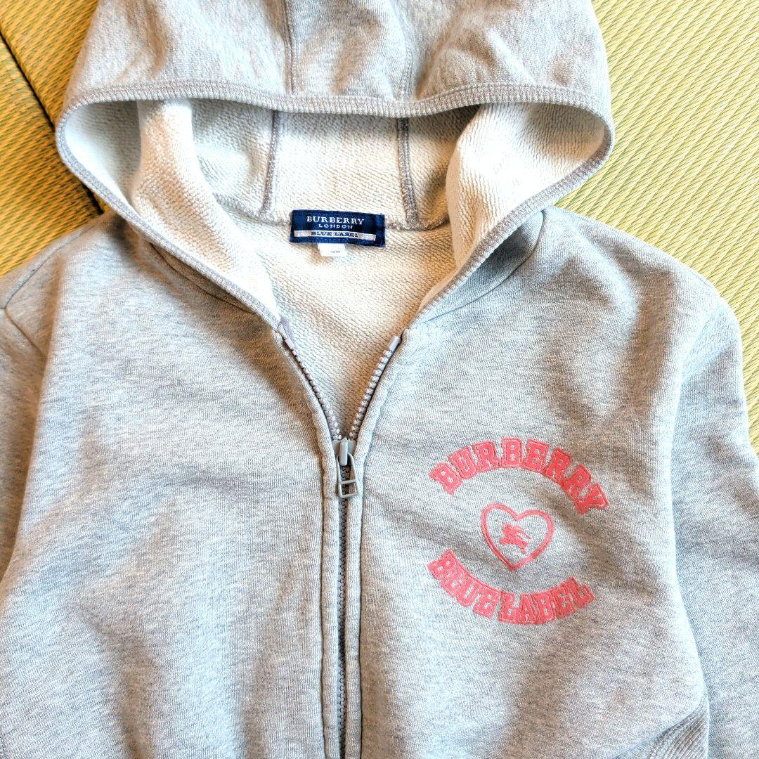 BURBERRY バーバリー　ジップアップパーカー　グレー　ハート　М　y2k