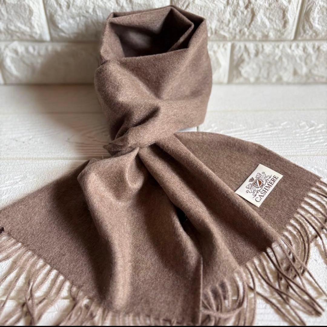 カシミヤ100% マフラー ストール ホワイトカシミヤ