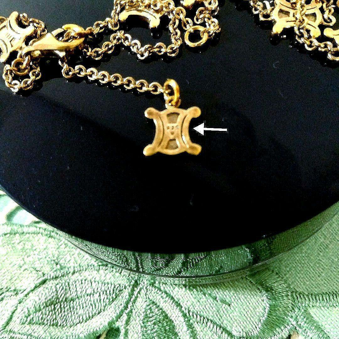 CELINEヴィンテージネックレス✚未使用大判ハンカチ