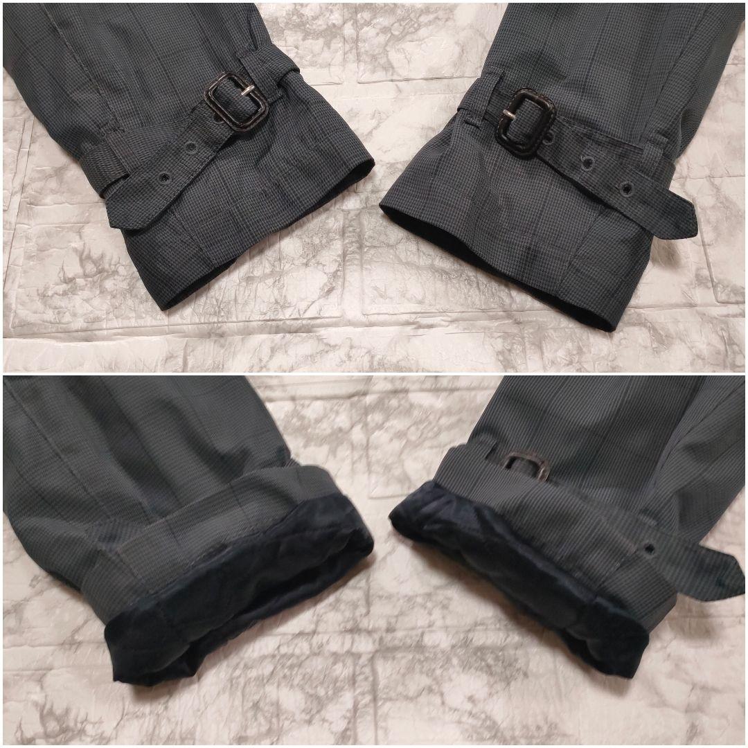 DOLCE&GABBANA　千鳥格子柄トレンチコート　ベルテッド　グレー　44