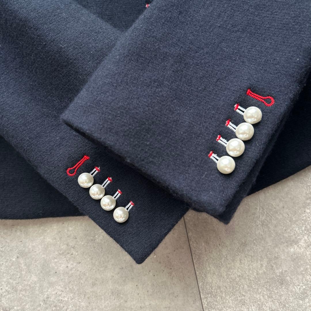 sov. パール　ダブルブレス　ジャケット　ネイビー