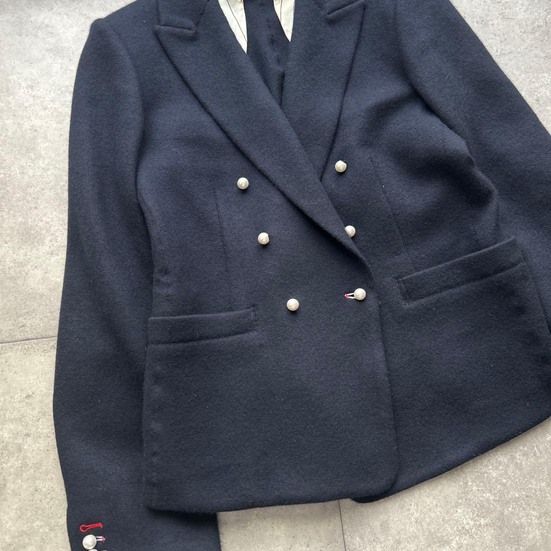 sov. パール　ダブルブレス　ジャケット　ネイビー