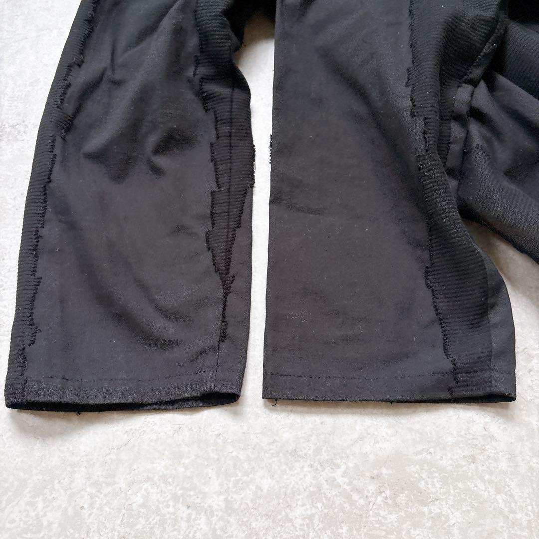 美品✨慈雨ジウ　薄手アシンメトリーコート　羽織り　シャツ　黒　ブラック　L