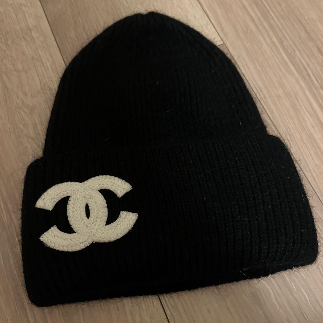 ノベルティ　CHANELニット帽黒