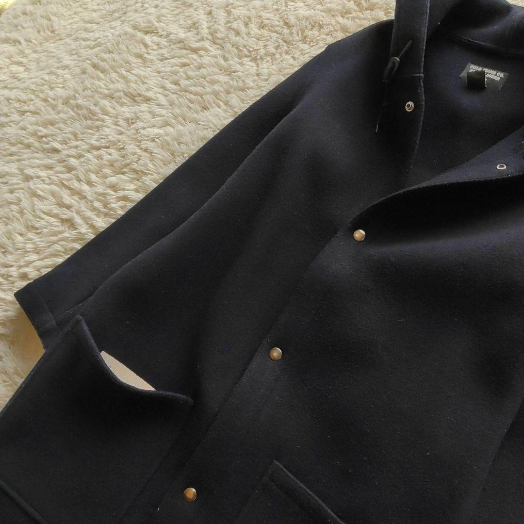 RALPH LAUREN スーパーロングコート ウールロングコート フーディ