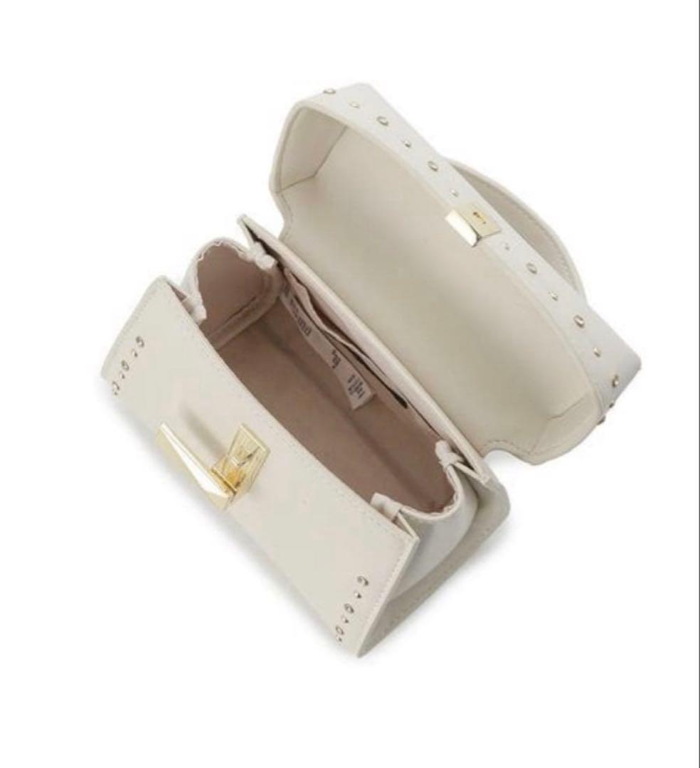 新品　セルフォード　ビジュースタッズポシェット　バッグ　ホワイト