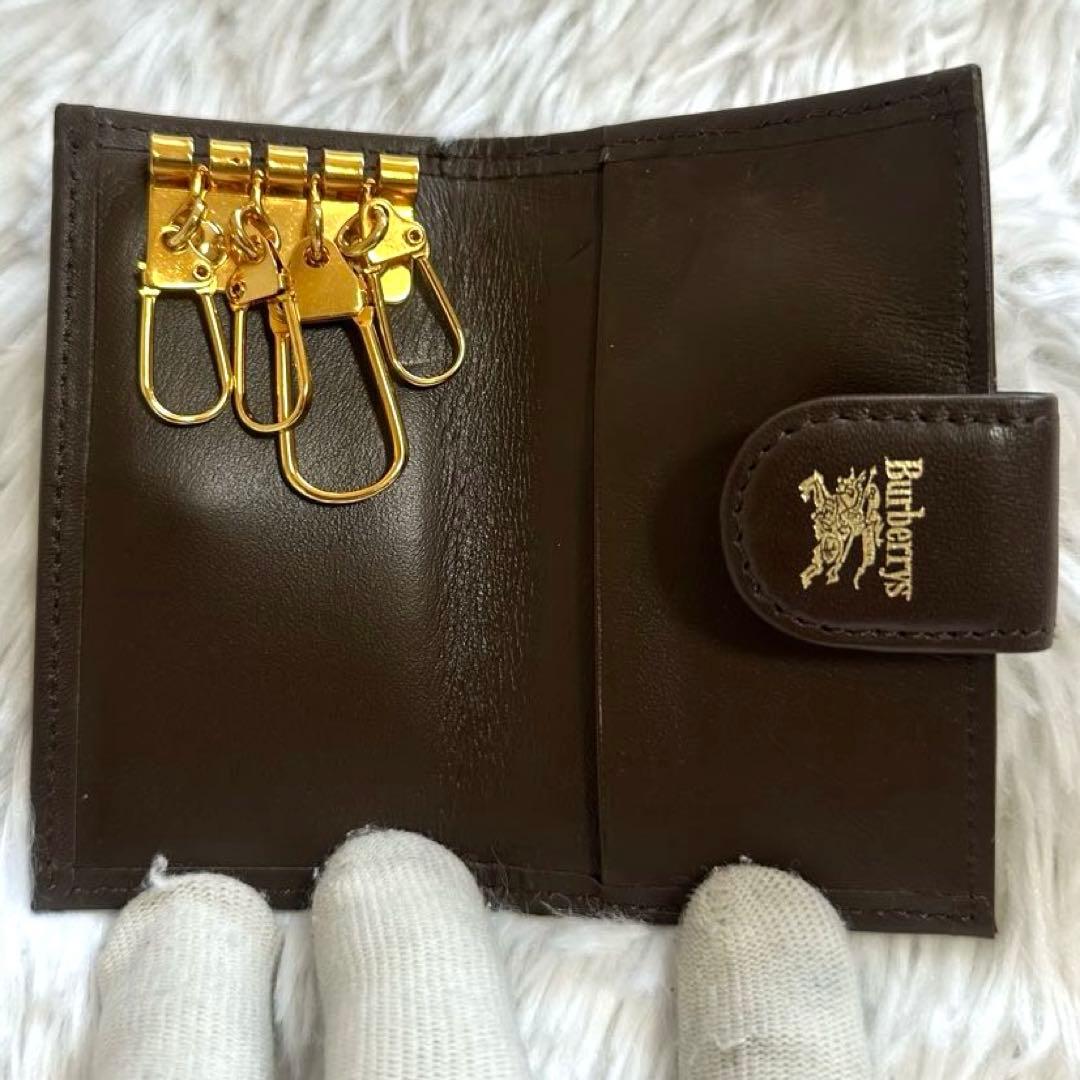 美品✨バーバリー ノバチェック 4連キーケース