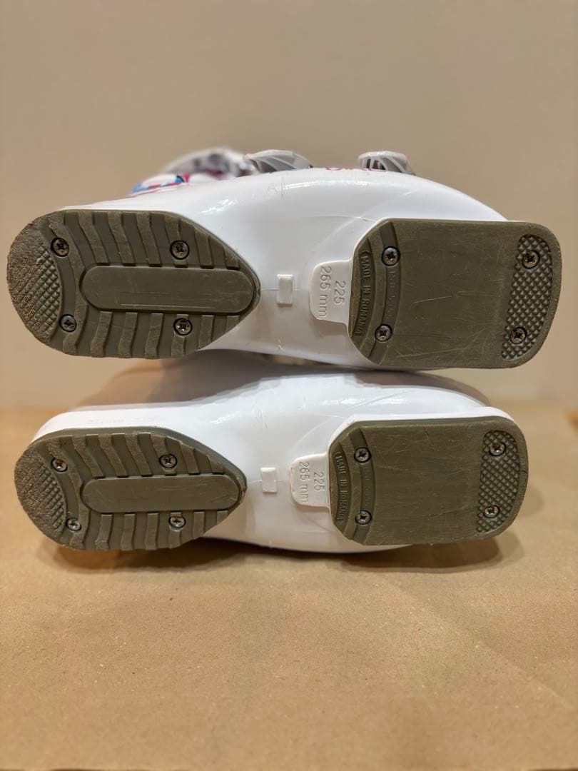 110cm ガールズジュニアスキー4点セット板、ビンディング、ブーツ、ストック付