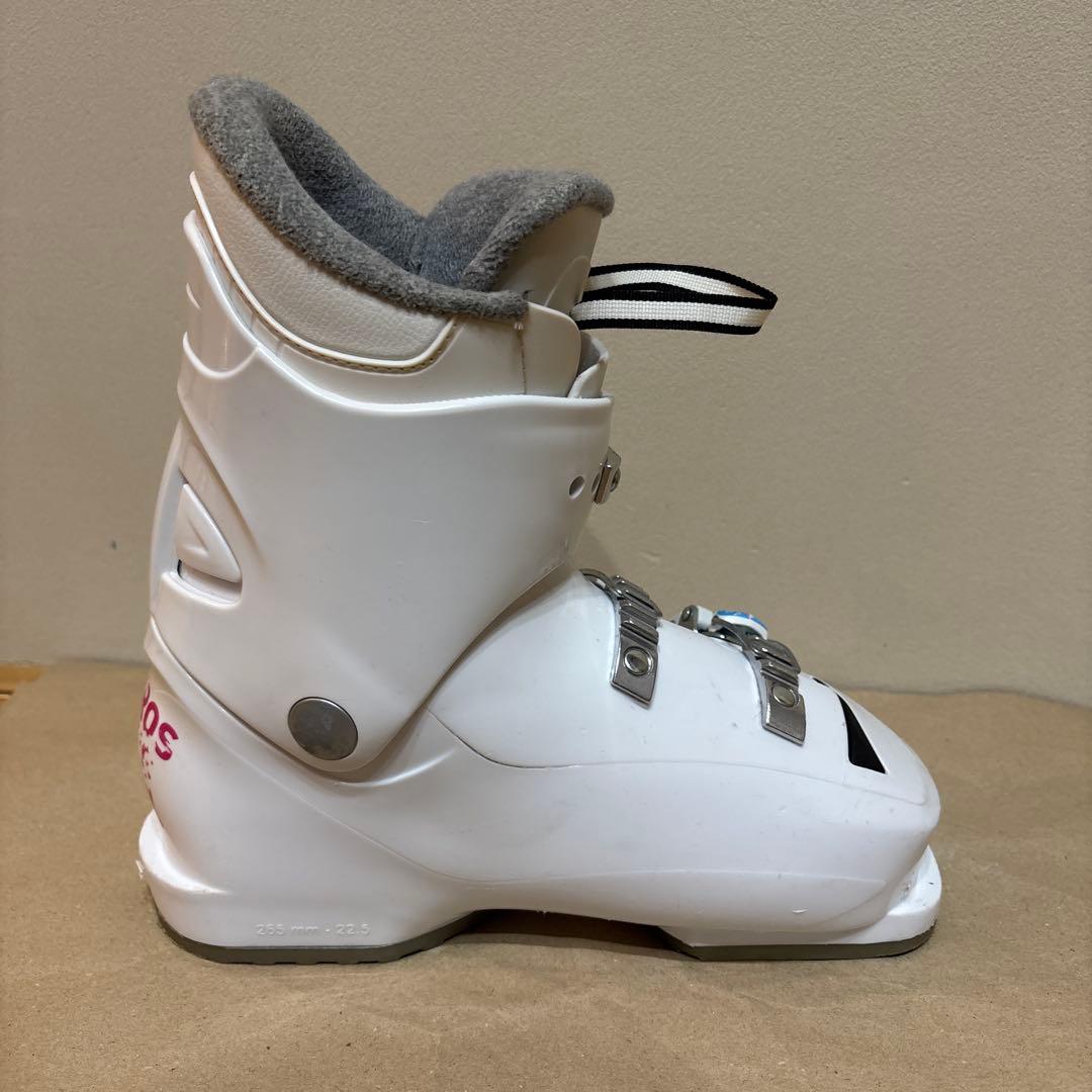 110cm ガールズジュニアスキー4点セット板、ビンディング、ブーツ、ストック付