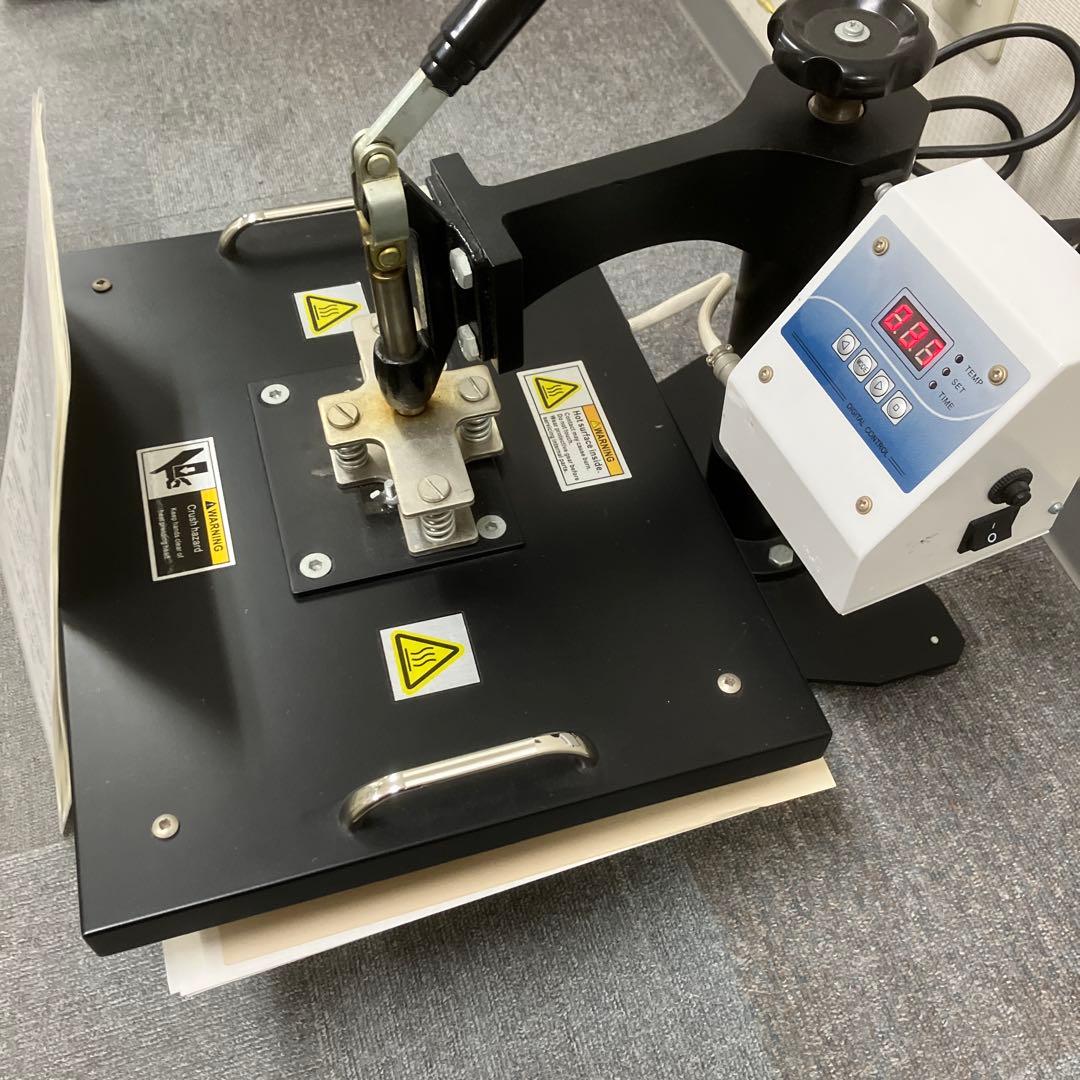 美品　熱転写プレス機　ヒートプレス機T シャツプリント 転写プリント　ブラック