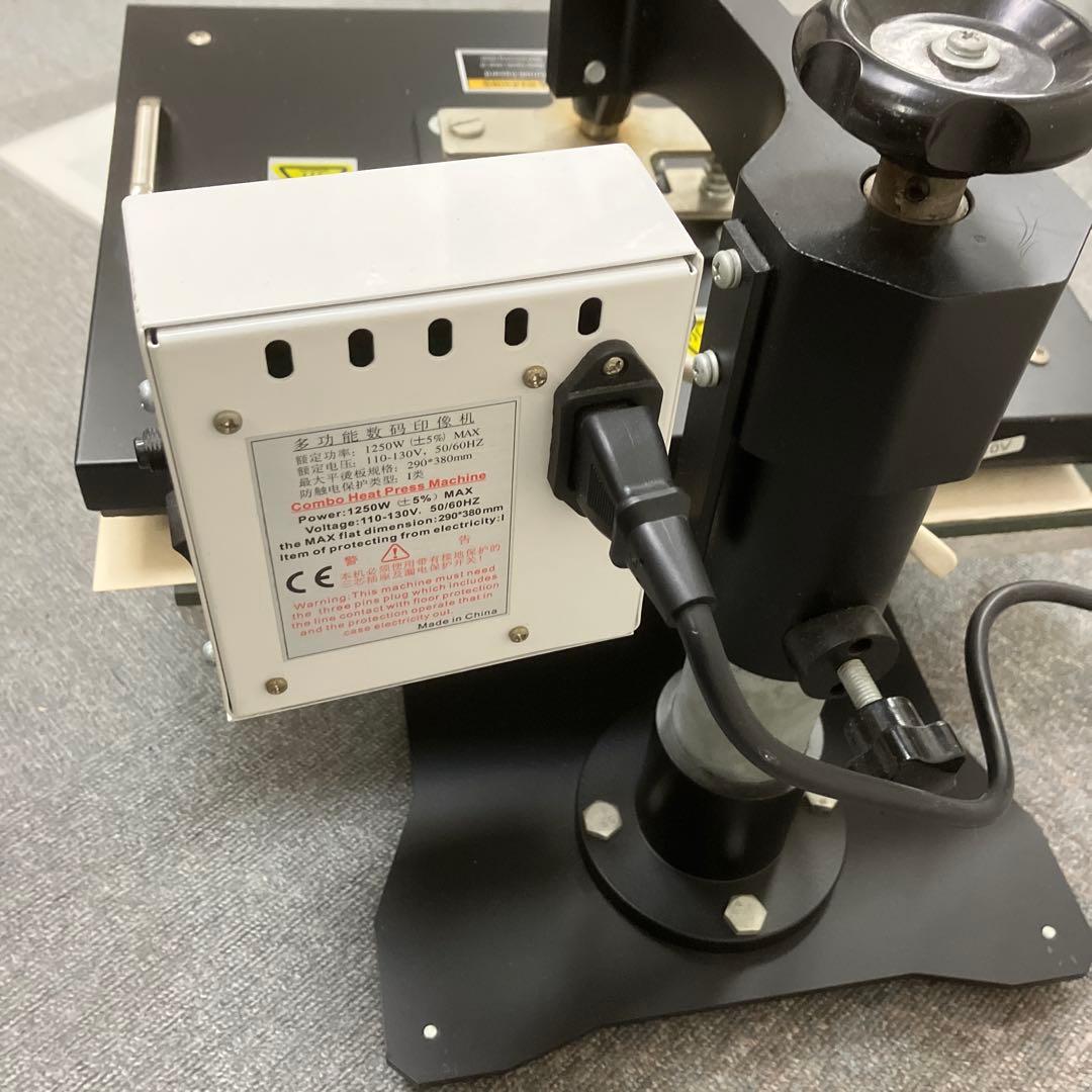 美品　熱転写プレス機　ヒートプレス機T シャツプリント 転写プリント　ブラック