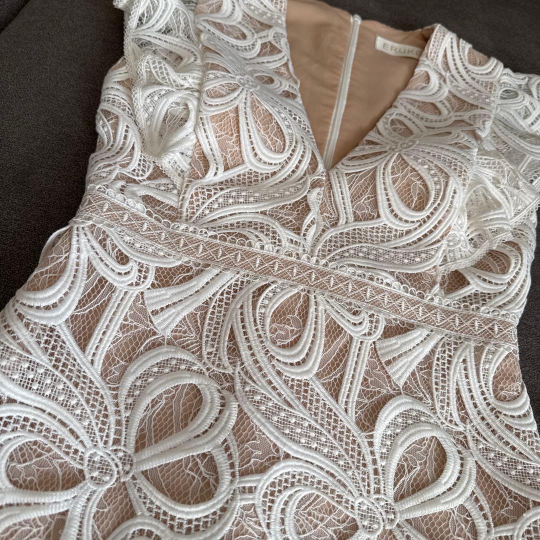 ERUKEI◆エルケイ ケミカルレース 白ドレス XS