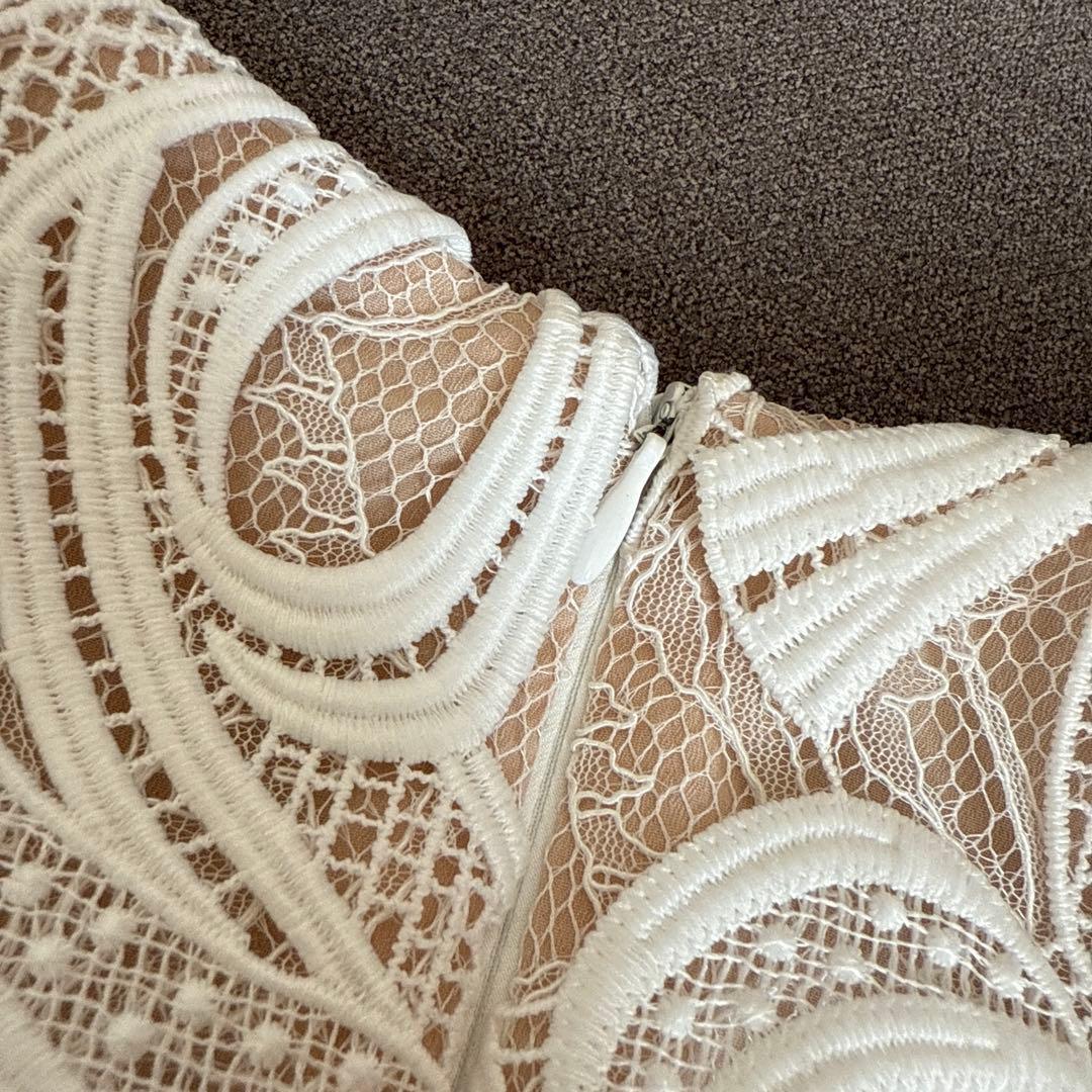 ERUKEI◆エルケイ ケミカルレース 白ドレス XS