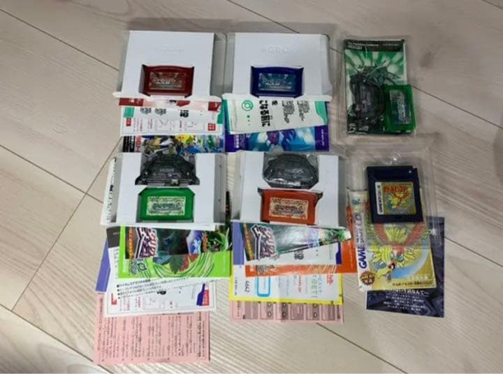 懐かしポケモンセット(ポケモンソフト、カセットケース、ゲームボーイアドバスSP)
