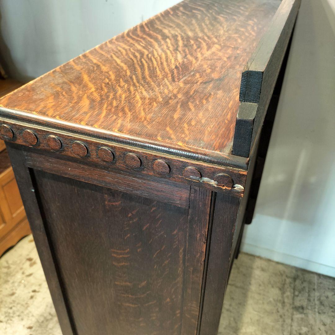 ドバライ送料込M♦希少　英国　アンティーク　ガラスキャビネット