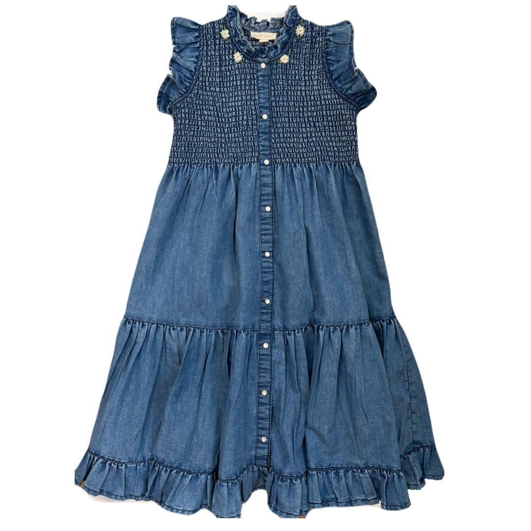 ワンピース Bonjour diary Ibiza dress denim 8y
