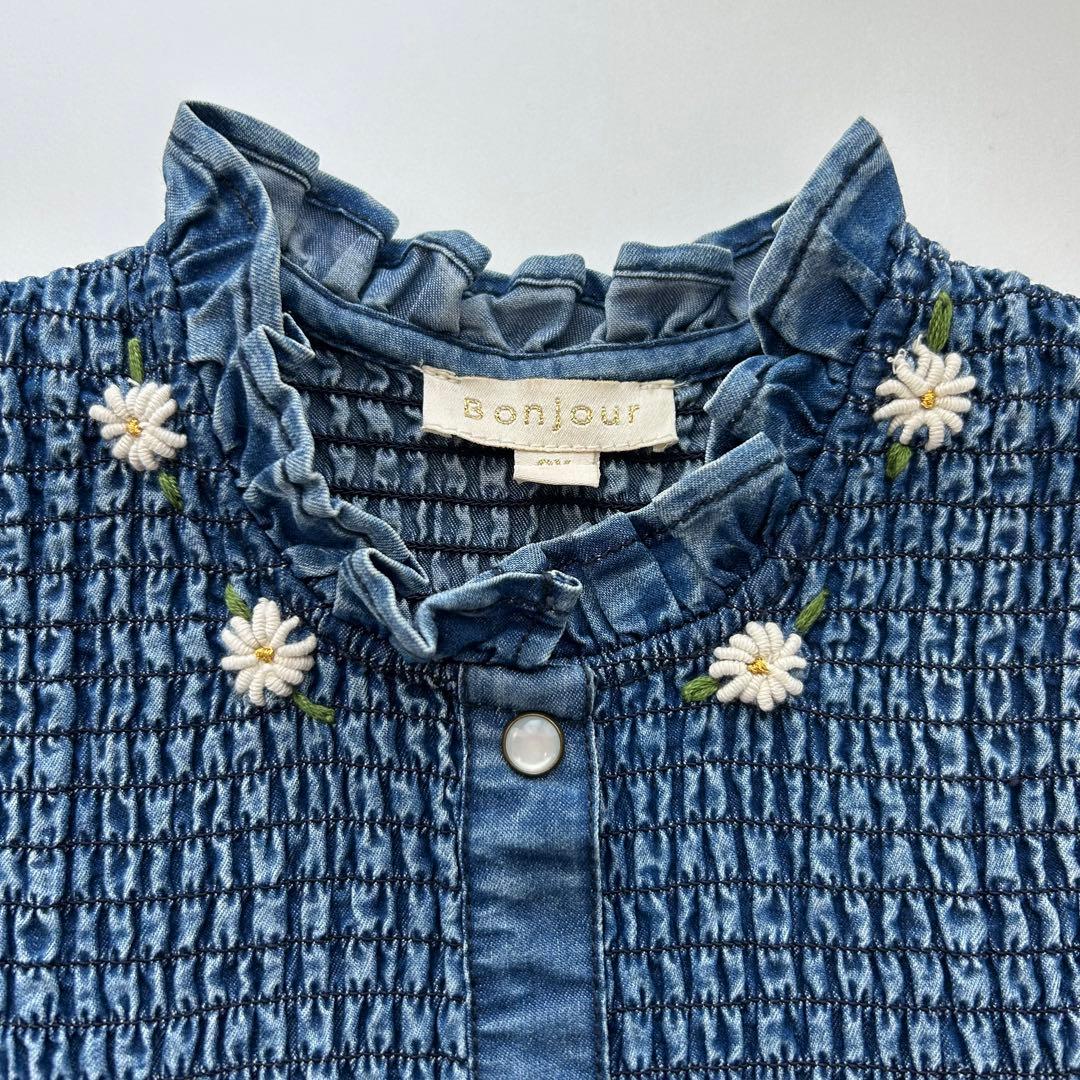 ワンピース Bonjour diary Ibiza dress denim 8y