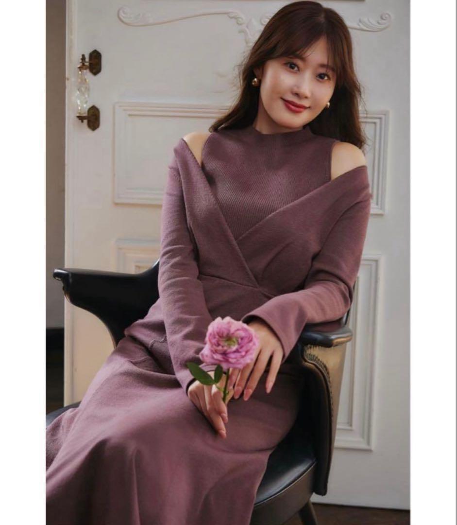 Her lip to♡Coeur Layered Knit Dress