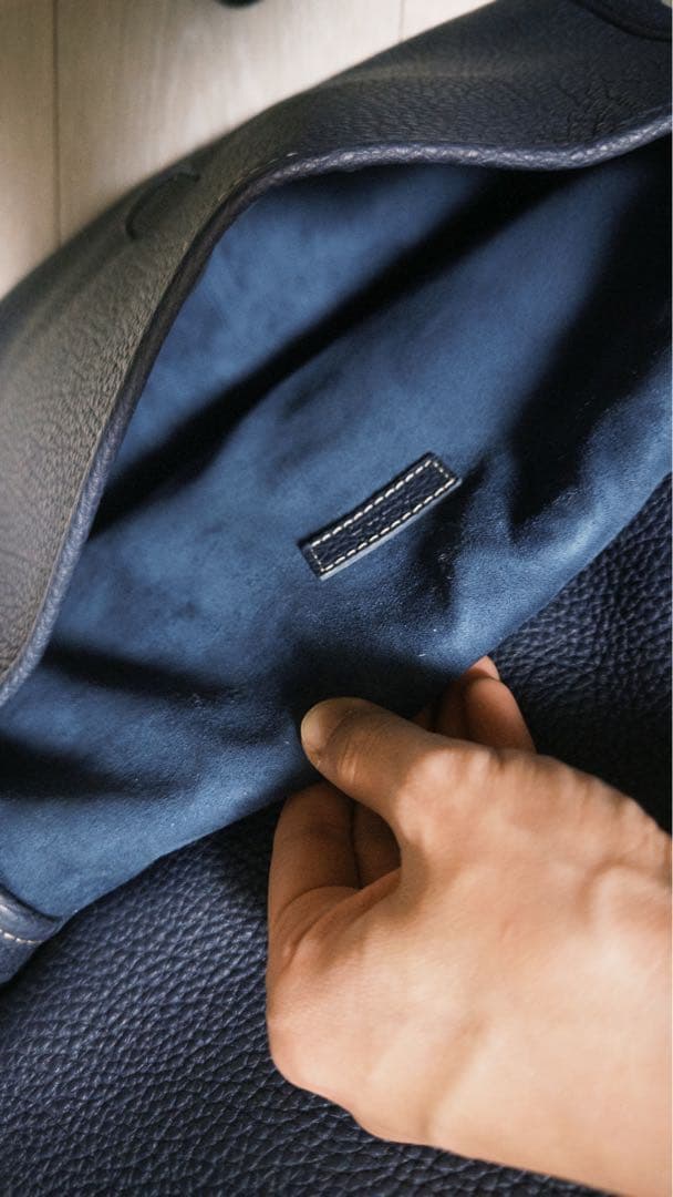 美品 ACATE アカーテ WILY ウィリー 2WAY バッグ 紺 A4収納可