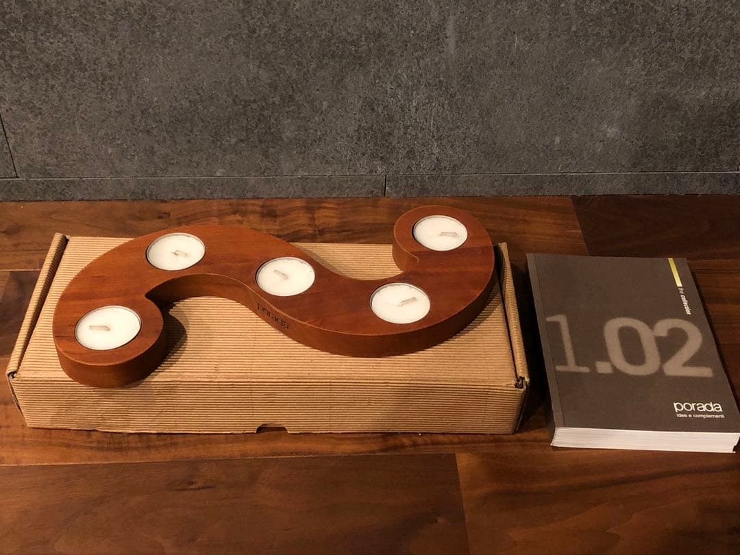 非売品　porada ポラダ 木製 キャンドルホルダー カタログ