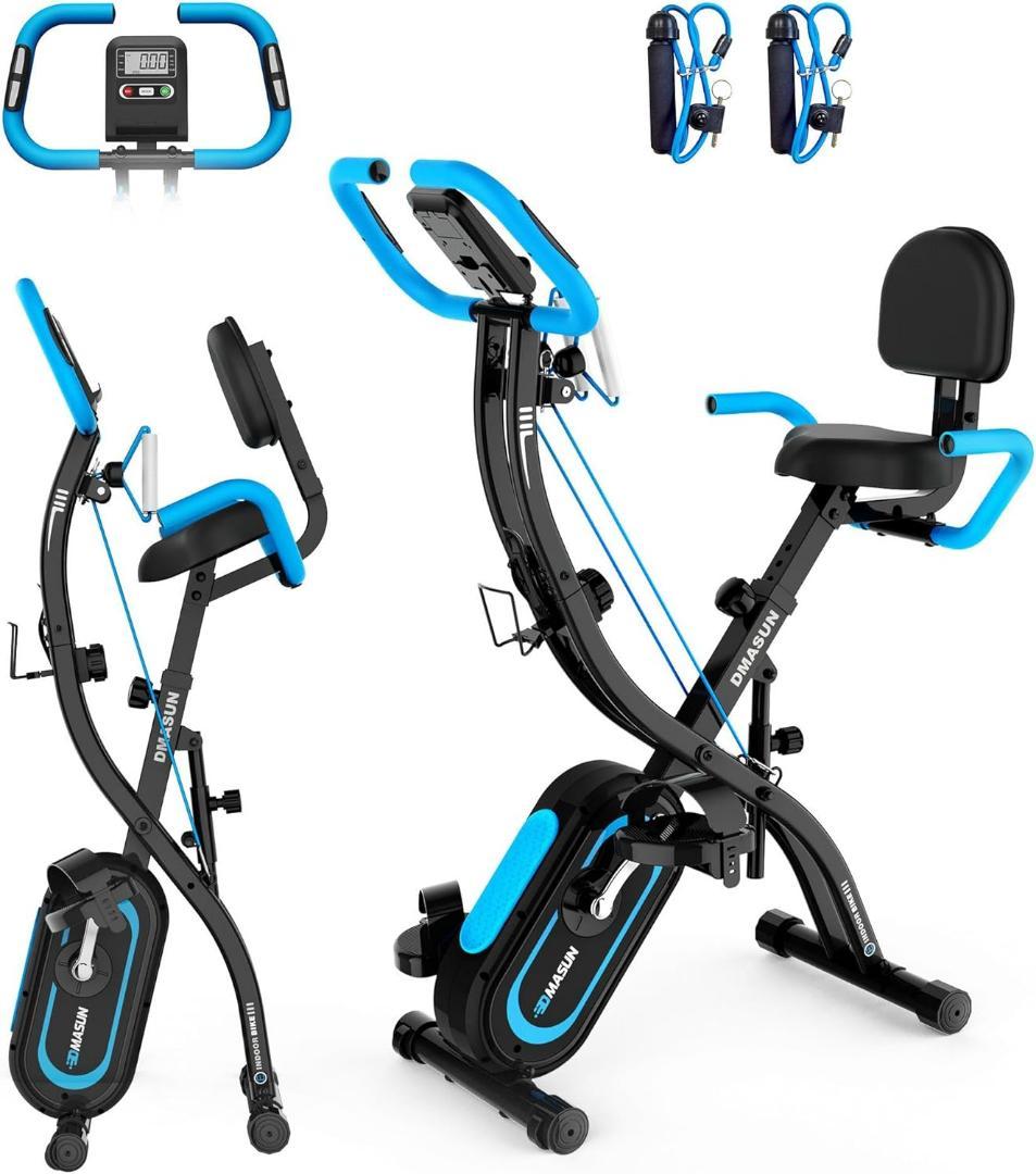 折り畳みエアロバイク フィットネスバイク トレーニングバイク 静音