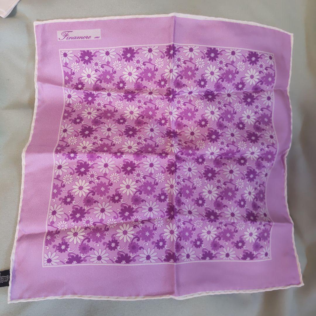 フィナモレ　シルク　ポケットチーフ　7枚セット