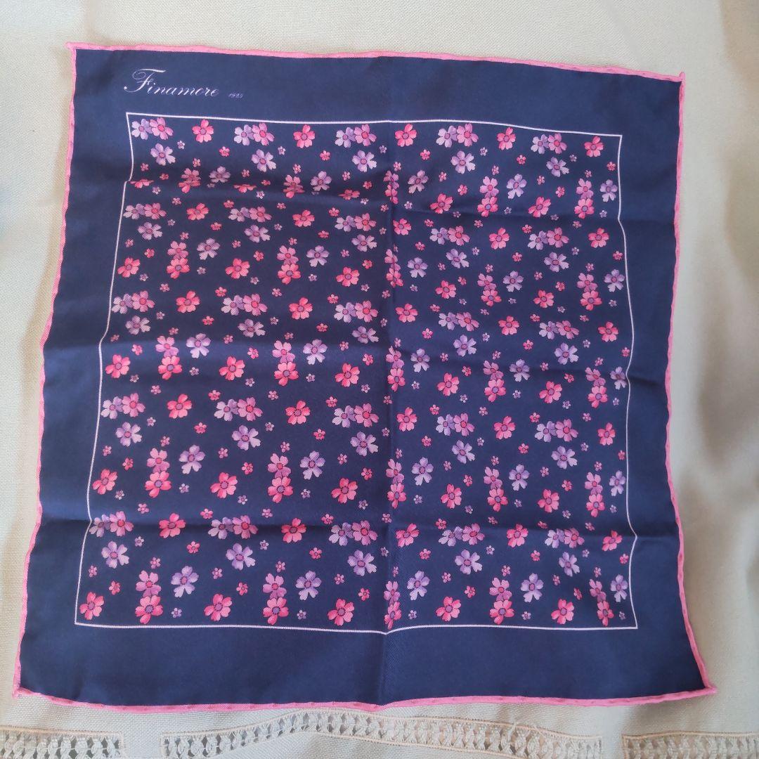 フィナモレ　シルク　ポケットチーフ　7枚セット