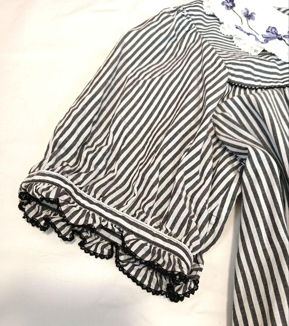 ピンクハウス　半袖ストライプワンピース