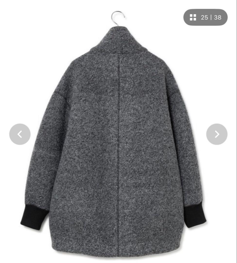 ADAM ET ROPE' ツイードボンディングコーディガン オーバーサイズ