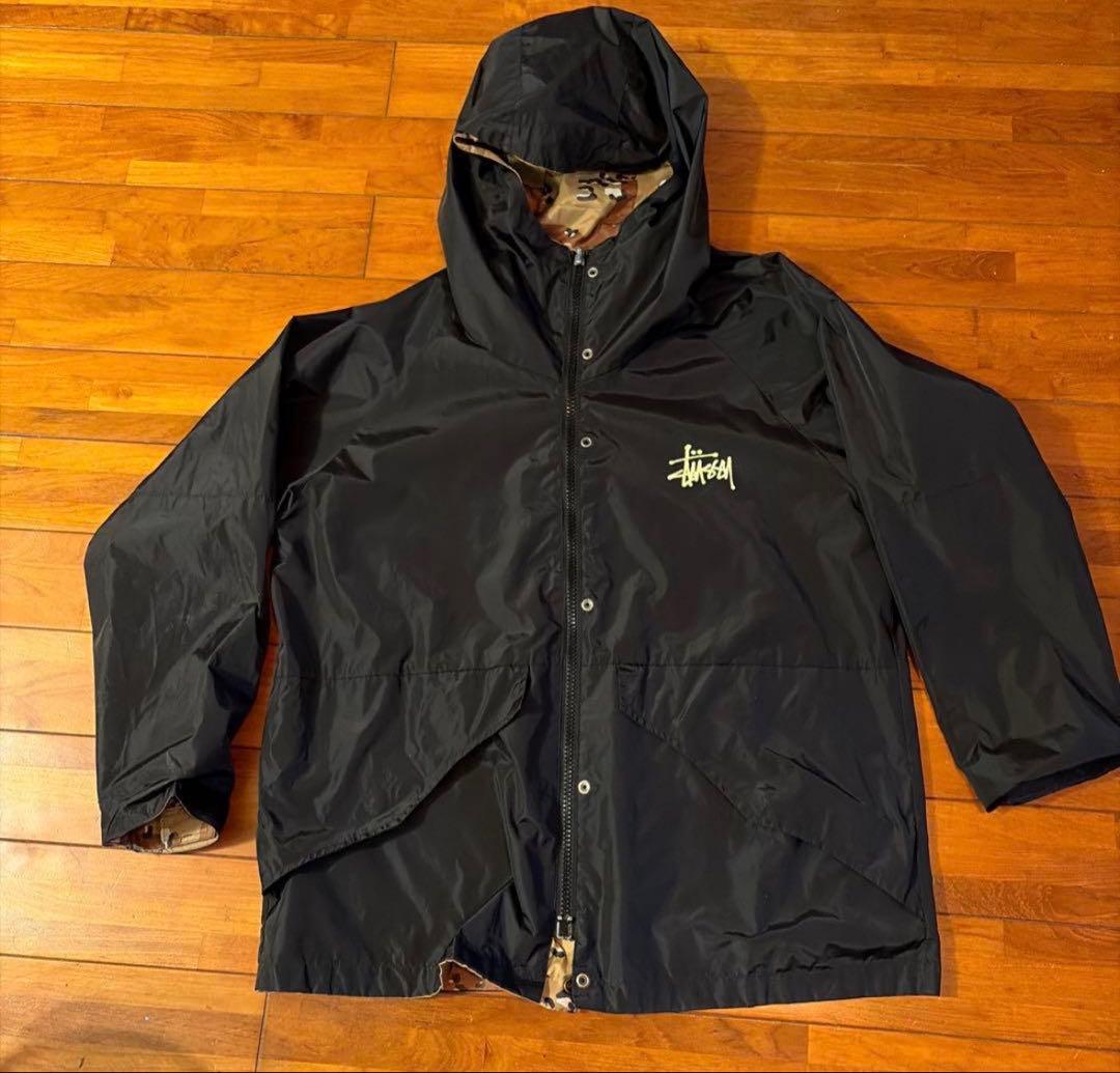 【最終価格】00s Stussy リバーシブル デザートカモ×ブラック