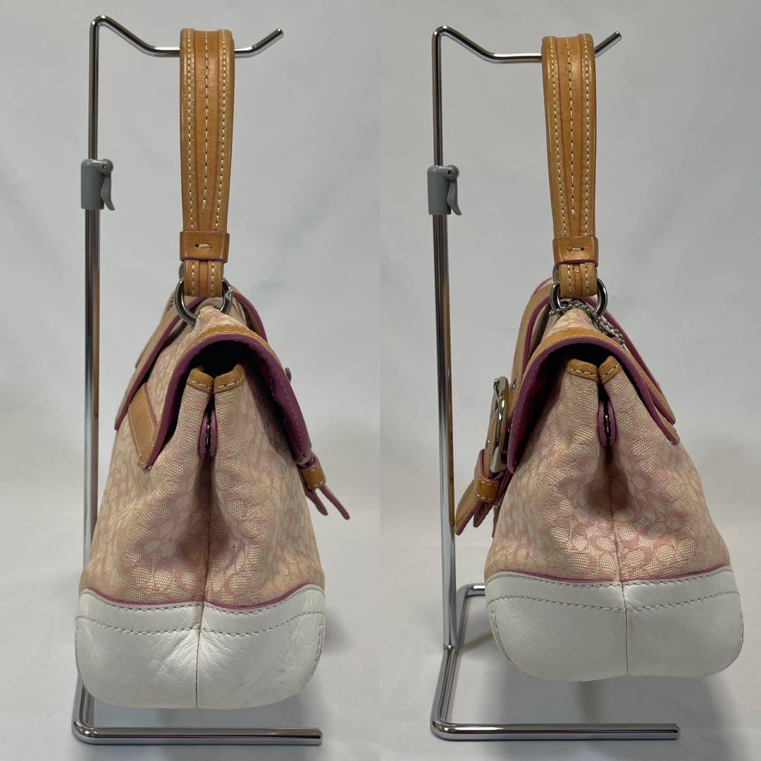 【美品/カード付】コーチ 6349 ソーホー ハンドバッグ レザー シグネチャー