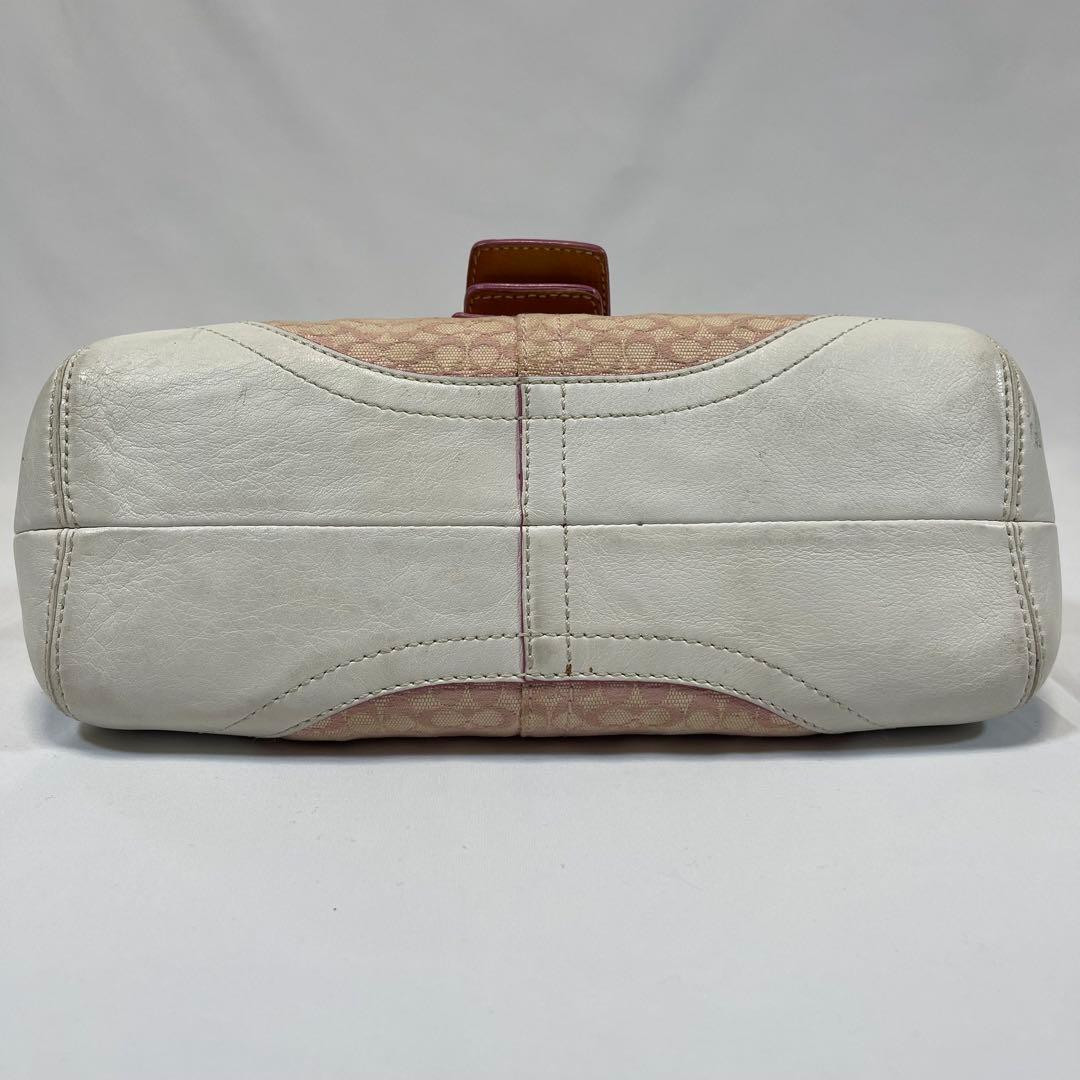 【美品/カード付】コーチ 6349 ソーホー ハンドバッグ レザー シグネチャー
