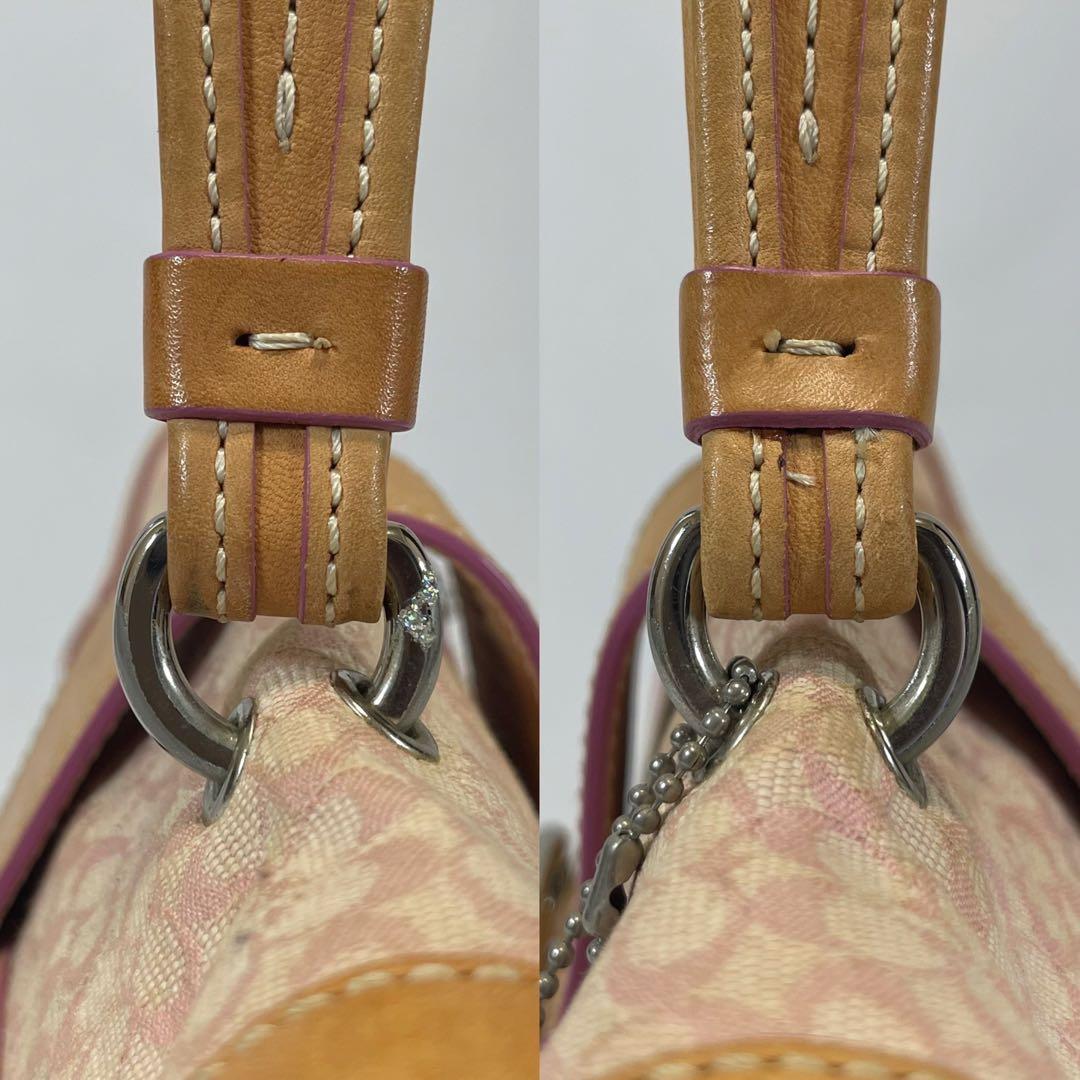 【美品/カード付】コーチ 6349 ソーホー ハンドバッグ レザー シグネチャー