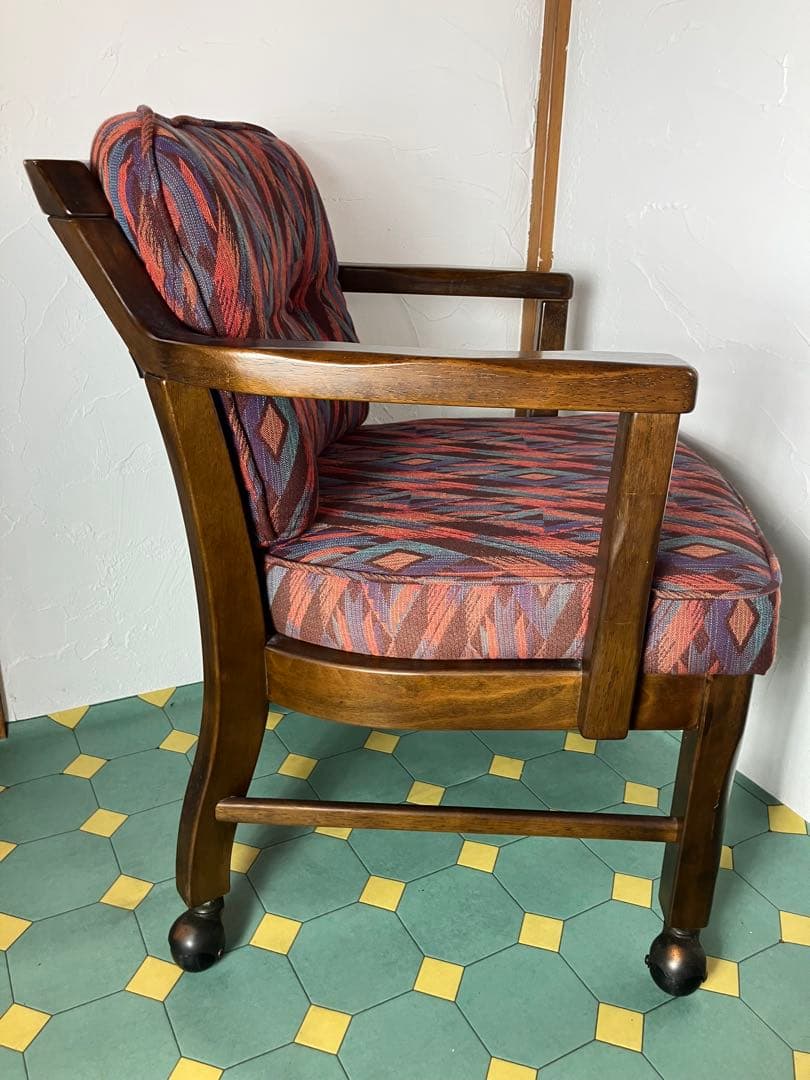 カリモク　ダイニングチェア　コロニアルチェア　ヴィンテージ レトロ　椅子　①