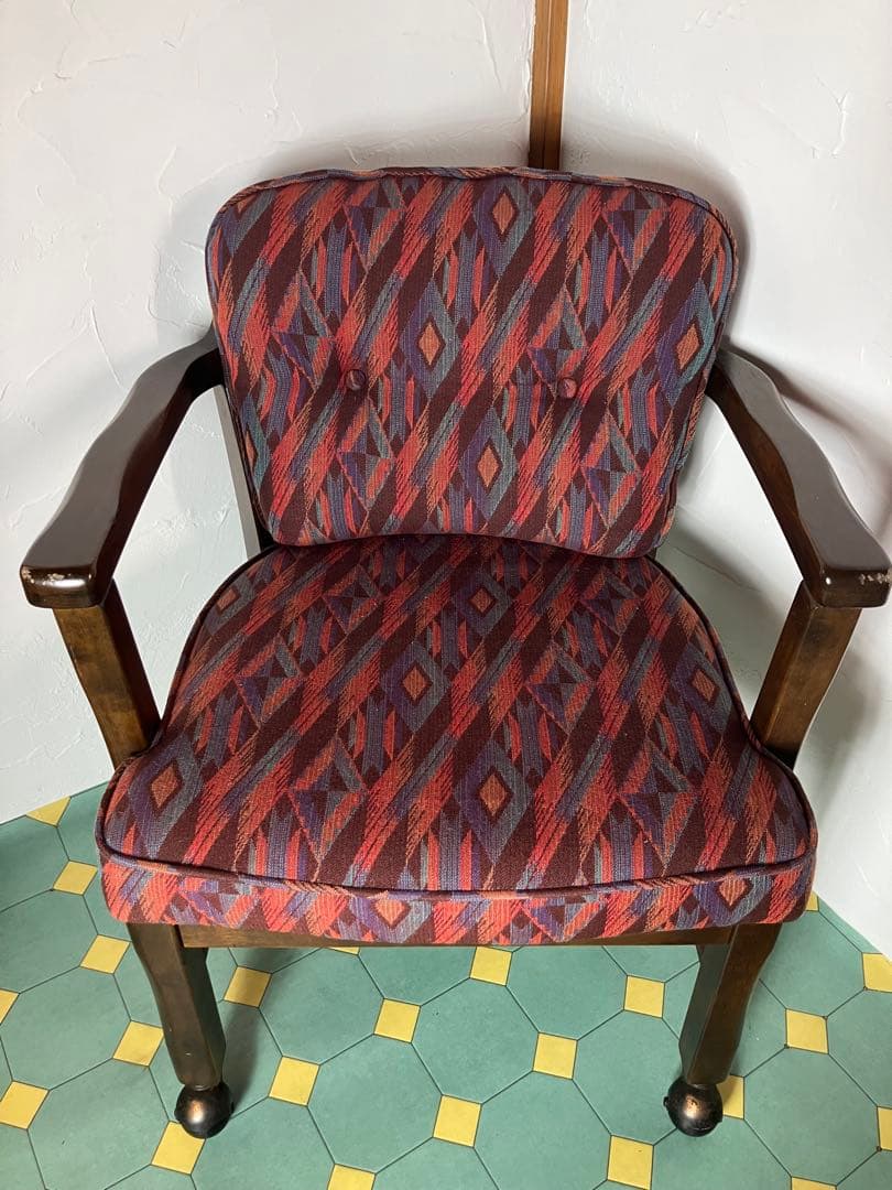 カリモク　ダイニングチェア　コロニアルチェア　ヴィンテージ レトロ　椅子　①