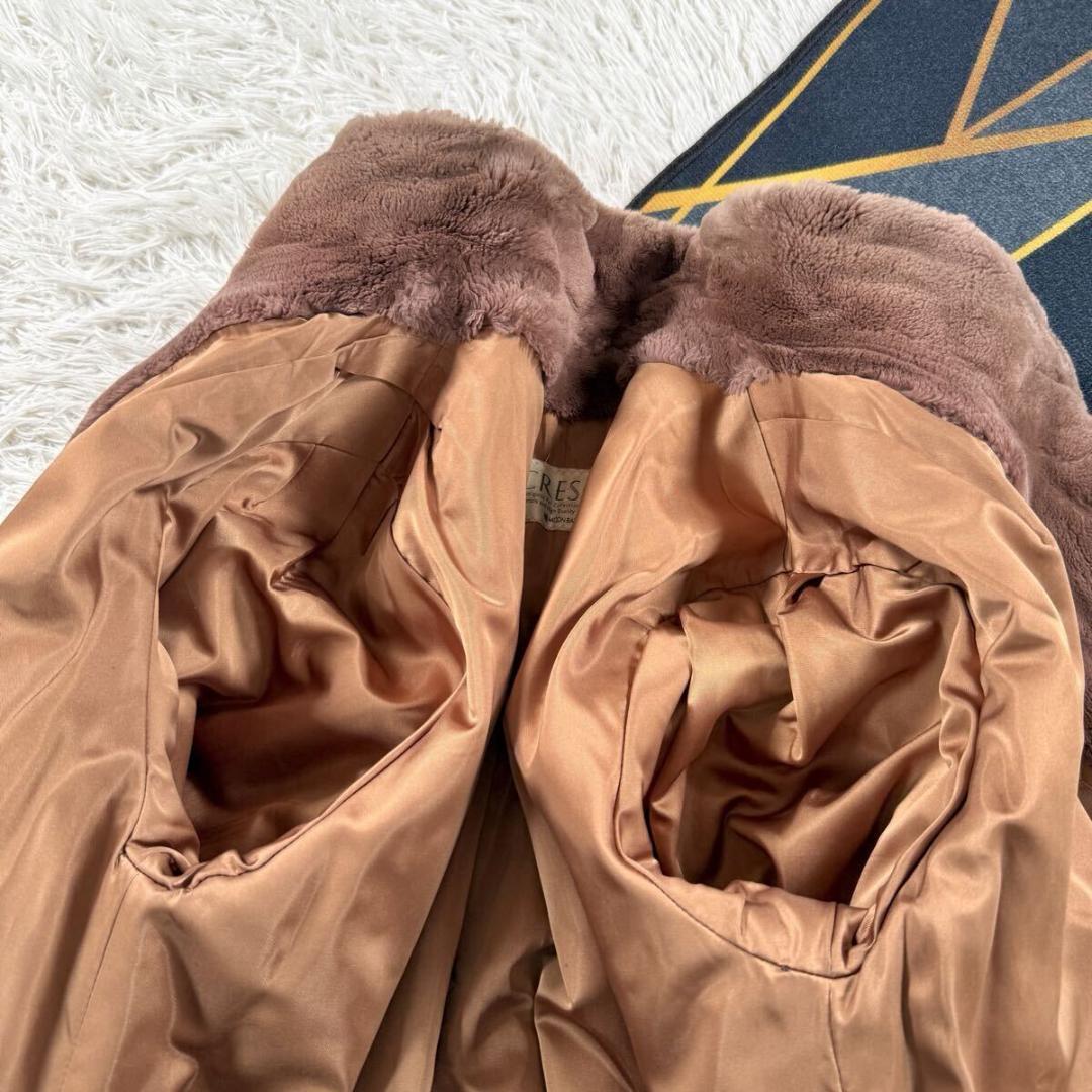 総丈88㎝ ムーンバット クレシェ ヌートリア ローズブラウン コート Aライン