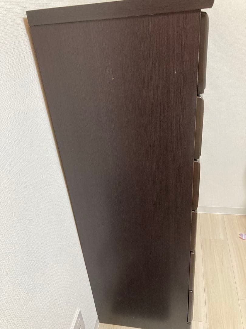 NITORI ニトリ 6段　ハイチェスト ペルレ80 ダークブラウン