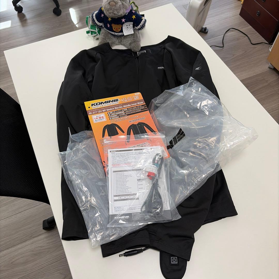 コミネ ek-317 ストレッチ電熱インナーウェア 未使用品！XL ブラック